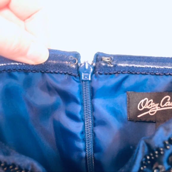 Gorgeous Oleg Cassini size 10 dress beaded bodice - Picture 3 of 8